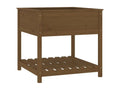 Jardinière avec étagère Marron miel 82,5x82,5x81 cm Bois de pin XGWF22476