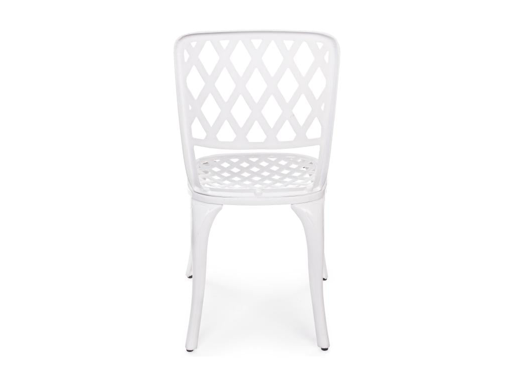 Chaise de jardin aluminium blanc Dekonao - Lot de 2 OFFT64021