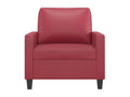 Fauteuil Rouge bordeaux 60 cm Similicuir VYUI94493