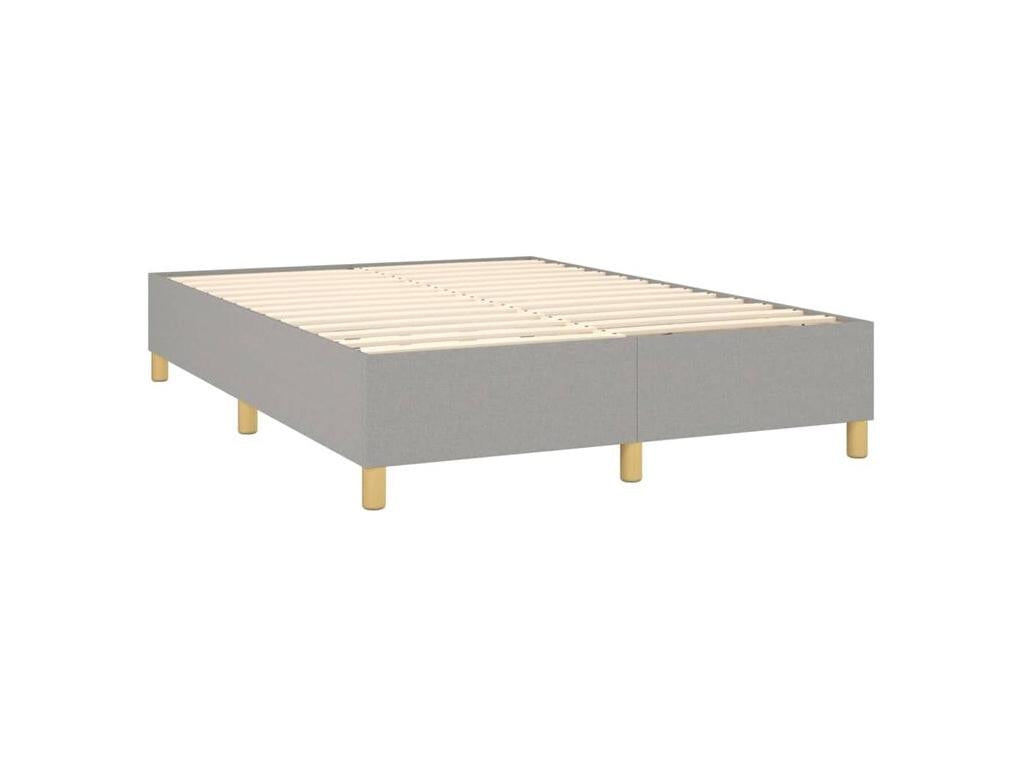 Sommier à Dekonao de lit avec matelas Gris clair 140x200 Tissu EKJP34119