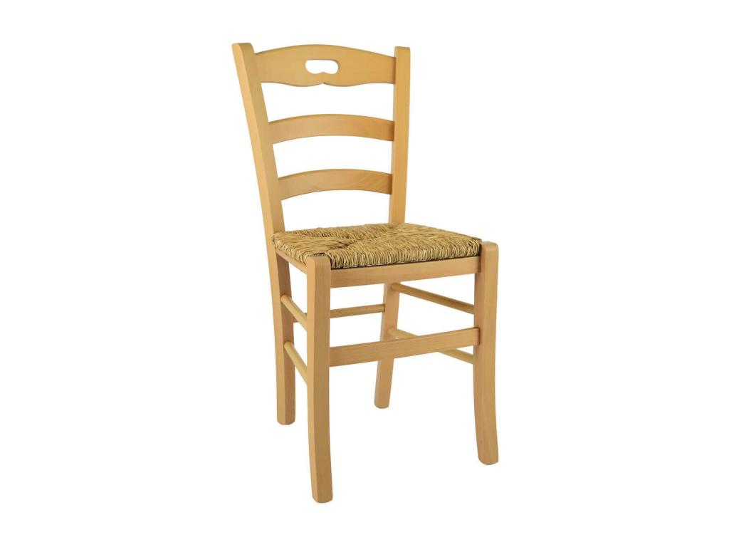 Dekonao - Lot de 4 Chaises Naturelles et Assises en Paille WSXX51926