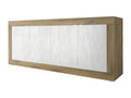 Buffet 4 portes Chêne noisette/Blanc neige - Dekonao SFMU02171