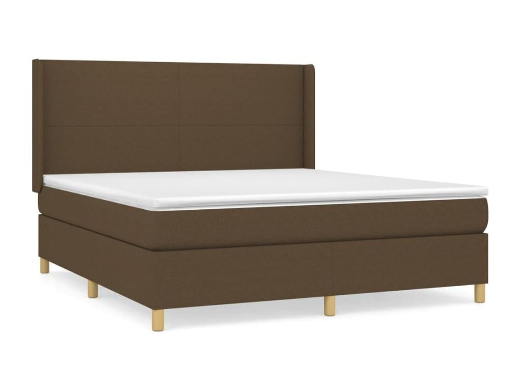 Lit à sommier tapissier avec matelas Marron foncé 160x200 cm SVZW45110