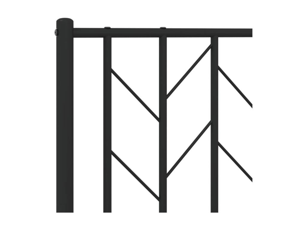 Cadre de lit métal sans matelas avec pied de lit noir 100x190cm DXGJ20944