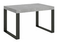 Table extensible 90x130/234 cm Tecno Gris Béton cadre Anthracite TOAQ21366