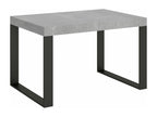 Table extensible 90x130/234 cm Tecno Gris Béton cadre Anthracite TOAQ21366