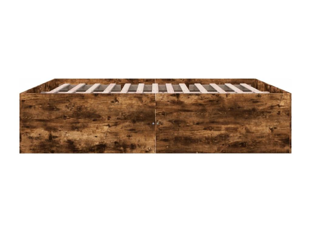Cadre de lit sans matelas chêne fumé 180x200 cm JESH74851
