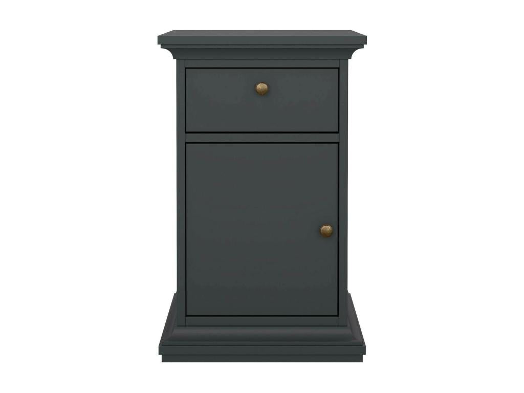 Chevet Dekonao Commode basse Table de nuit Étagère de chevet 44x40 h70 cm Gris NGFN57811