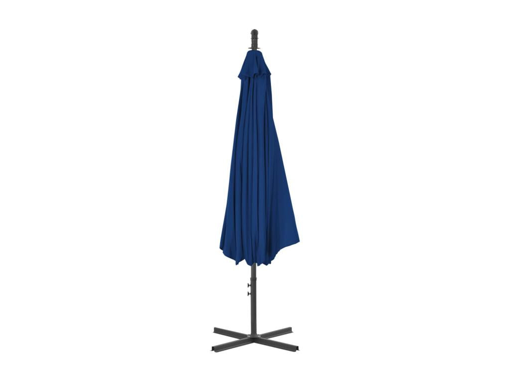 Parasol déporté avec mât en acier 300 cm Bleu azuré PYUY63447