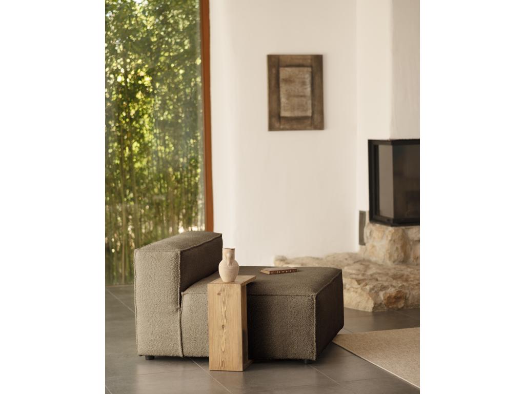 Fauteuil en bouclé couleur marron 110x90cm KTFM28209