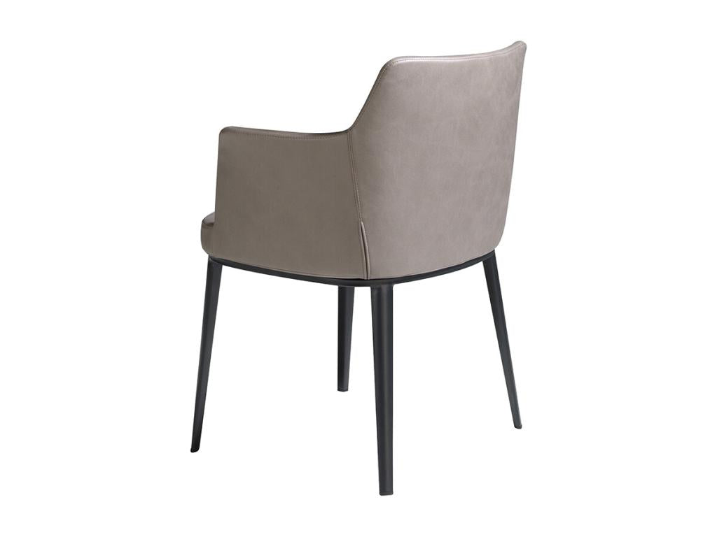 Chaise en tissu de vison et pieds en acier noir Ligniva - Lot de 2-Couleur Ligniva 95 TVQO04537