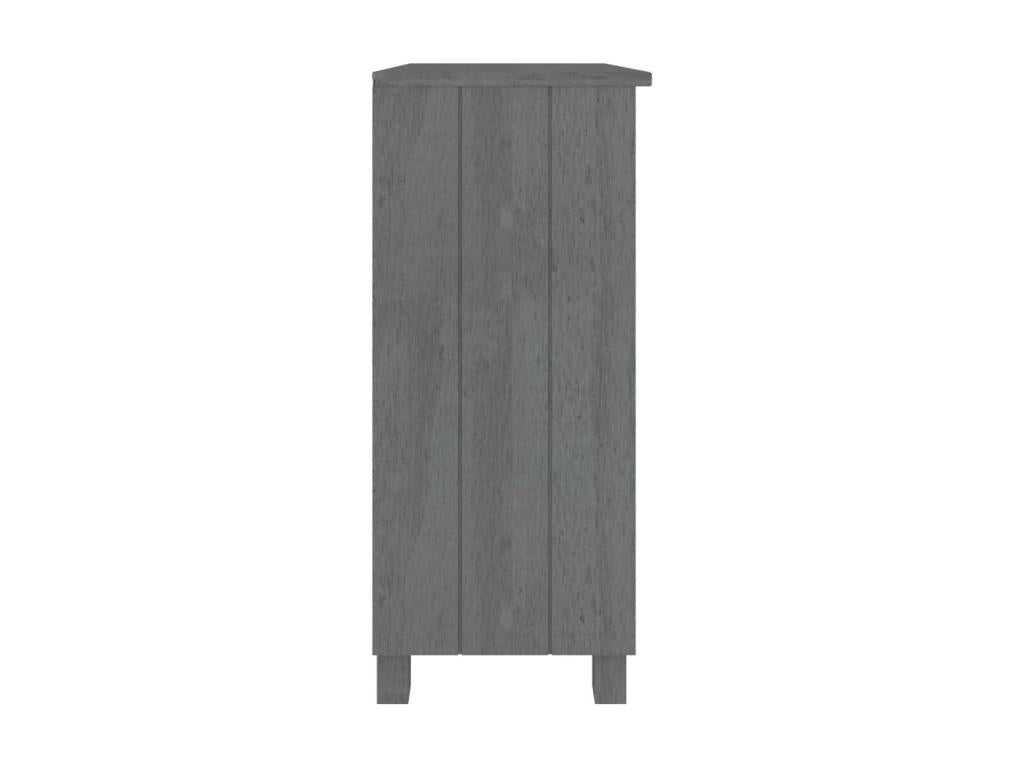 Buffet Gris foncé 85x35x80 Bois massif de pin 2 ARSV90289