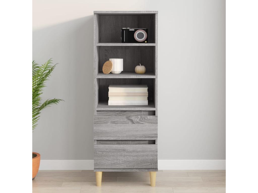 Buffet haut Dekonao gris 40x36x110 cm Bois d'ingénierie YTPL13252