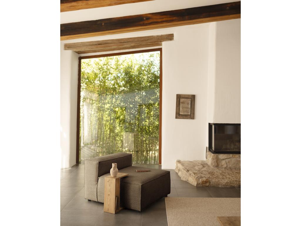 Fauteuil en bouclé couleur marron 110x90cm KTFM28209