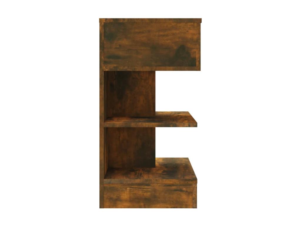 Table de chevet Chêne fumé 40x35x65 cm Bois d'ingénierie LNDA85522