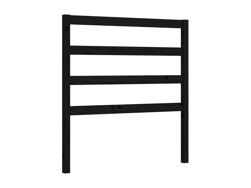 Cadre de lit sans matelas noir 100x200 cm bois massif de pin EJRL21453