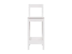 Chaises de bar lot de 2 blanc 40x41,5x112 cm bois de pin solide MZEB78065