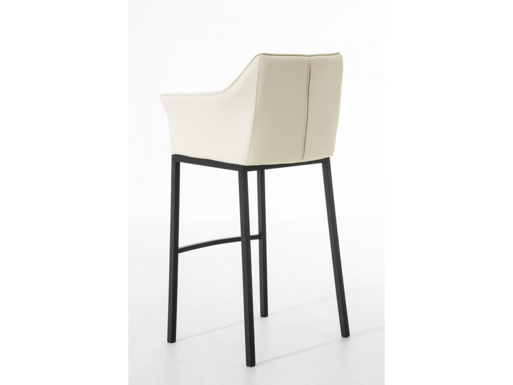 Tabouret de bar - Similicuir / Métal - Crème - Dekonao ZXSU86512