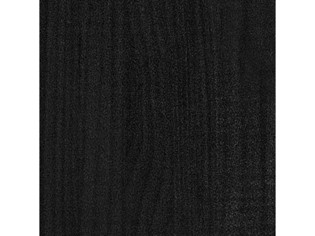 Cadre de lit sans matelas noir bois massif OXZQ46202