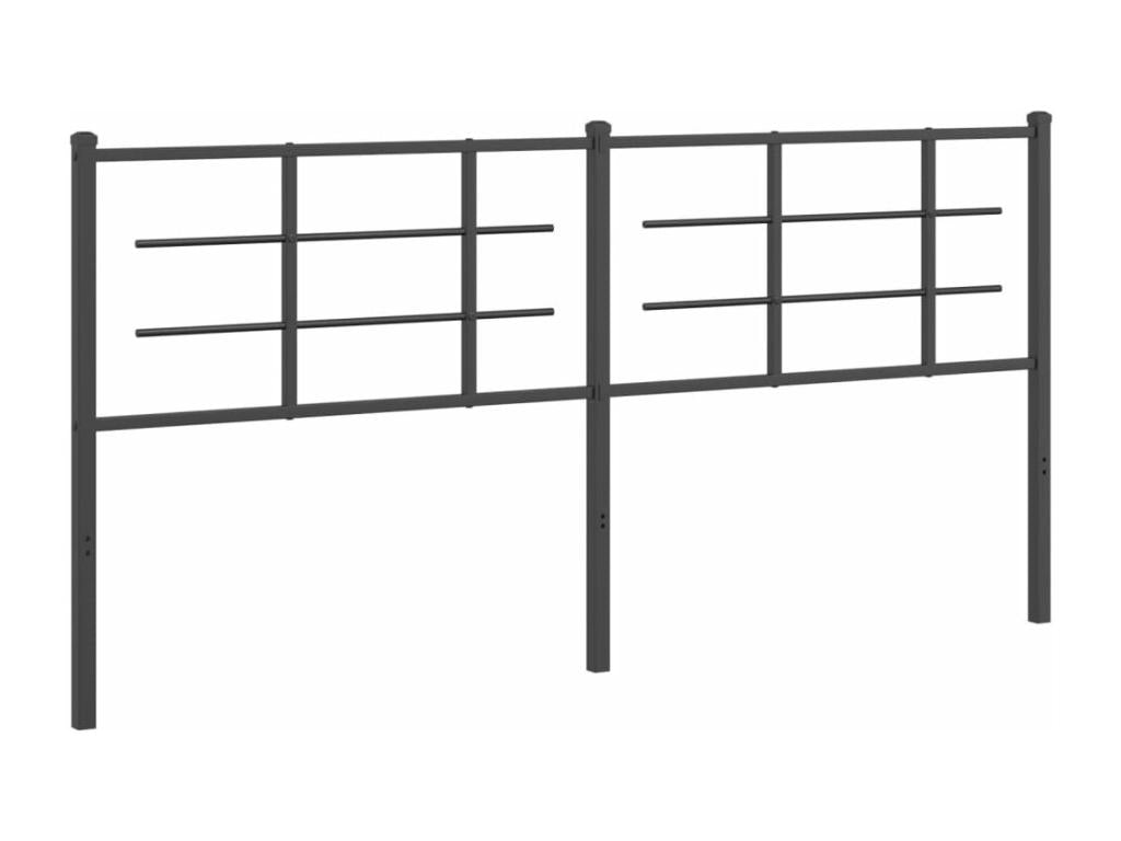 Tête de lit métal noir 180 cm EQBU49125