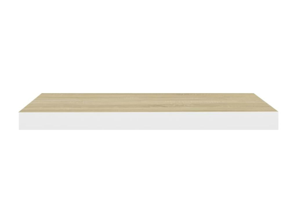 Étagères flottantes 4 pcs chêne et blanc 60x23,5x3,8 cm MDF JTKL72817