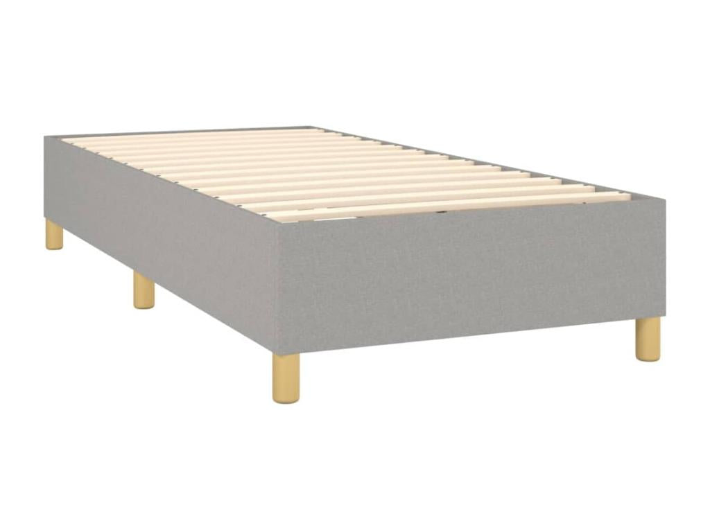 Lit à sommier tapissier avec matelas Gris clair 90x200 cm Tissu KBNZ91724