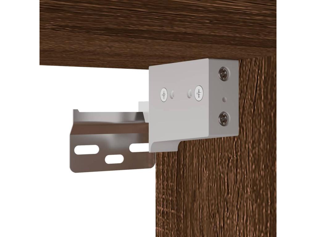 Buffet haut Chêne marron 69,5x34x180 cm Bois d'ingénierie VVUW21000