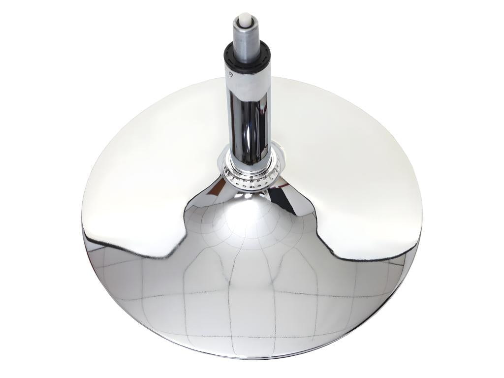 Chaise de salle à manger Dekonao-A50 III blanc pied en métal chromé GHFY04646