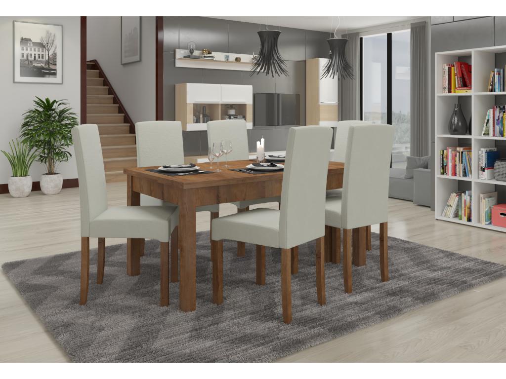 Chaise bois marron et tissu au choix Zakria-Tissu 27125 EQDK75893