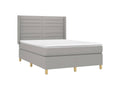 Sommier à Dekonao de lit avec matelas Gris clair 140x200 Tissu EKJP34119