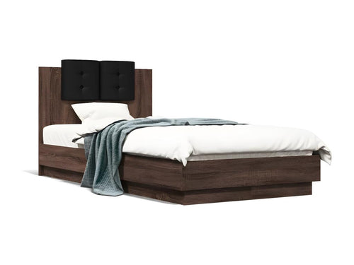 Cadre de lit sans matelas chêne marron 90x190 cm QFQN33004