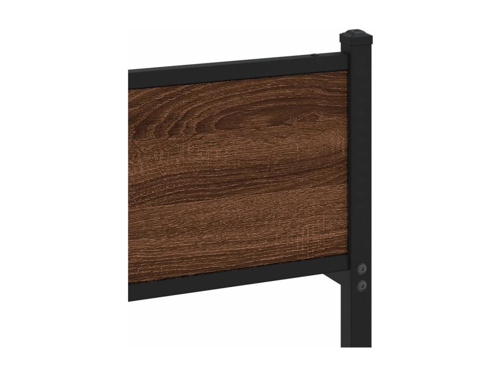 Cadre de lit sans matelas chêne marron 90x200cm bois ingénierie SFFK34939