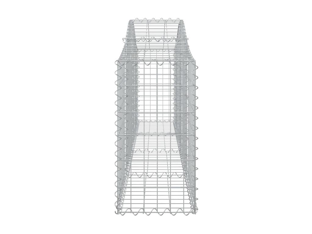 Paniers à gabions arqués 7 pièces 200x30x60/80 cm Fer renforcé AQPN16570