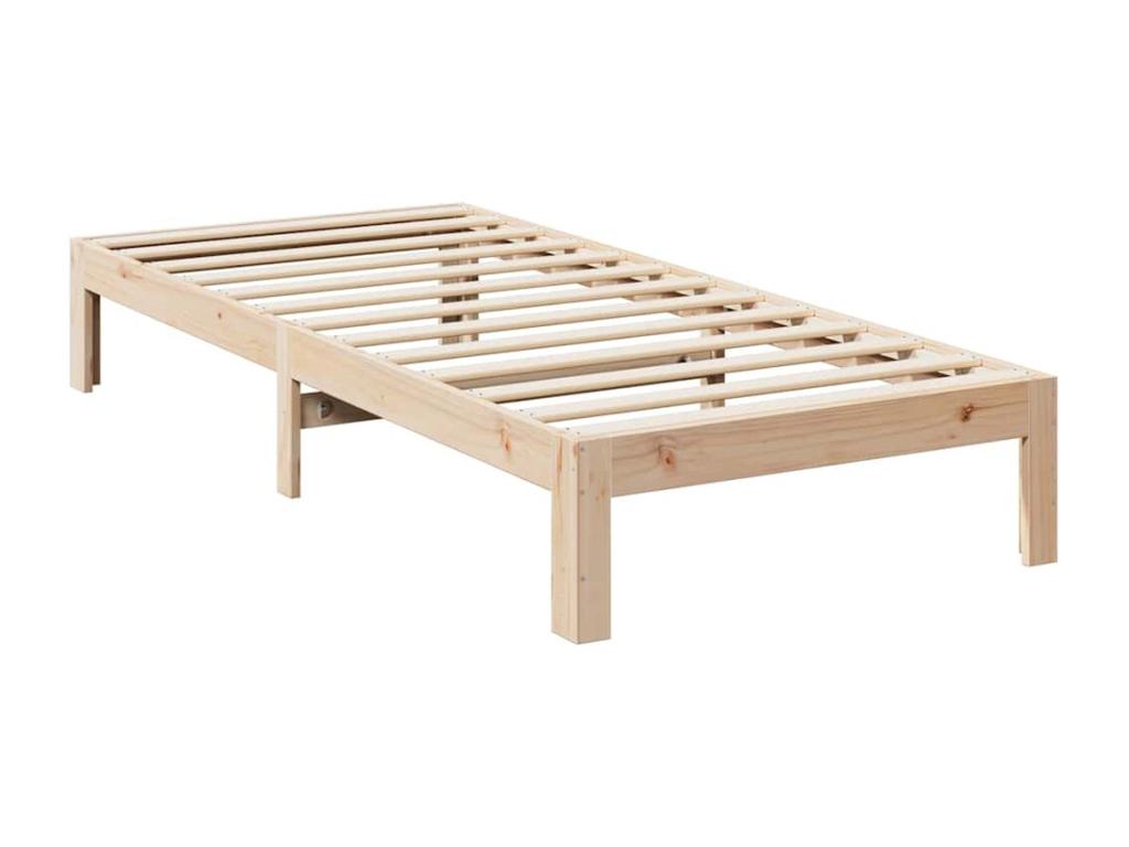 Cadre de lit sans matelas 90x200 cm bois de pin massif WZKJ66285