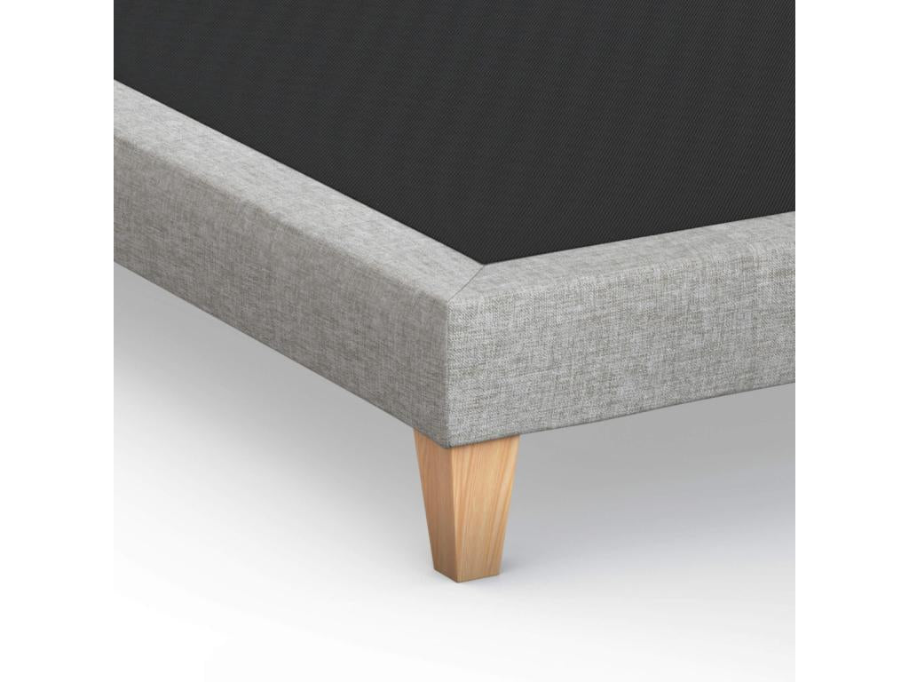 Sommier déco tapissier gris Dekonao 80x200 BNIW98163