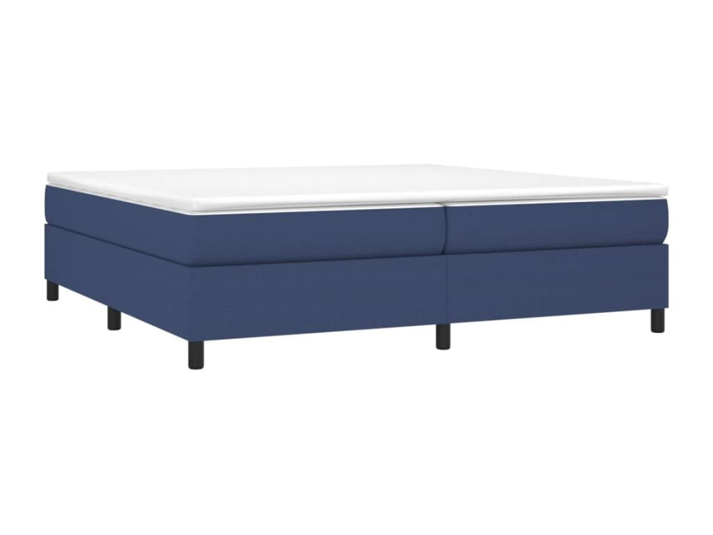 Lit à sommier tapissier avec matelas Bleu 200x200 cm Tissu CBDT15266