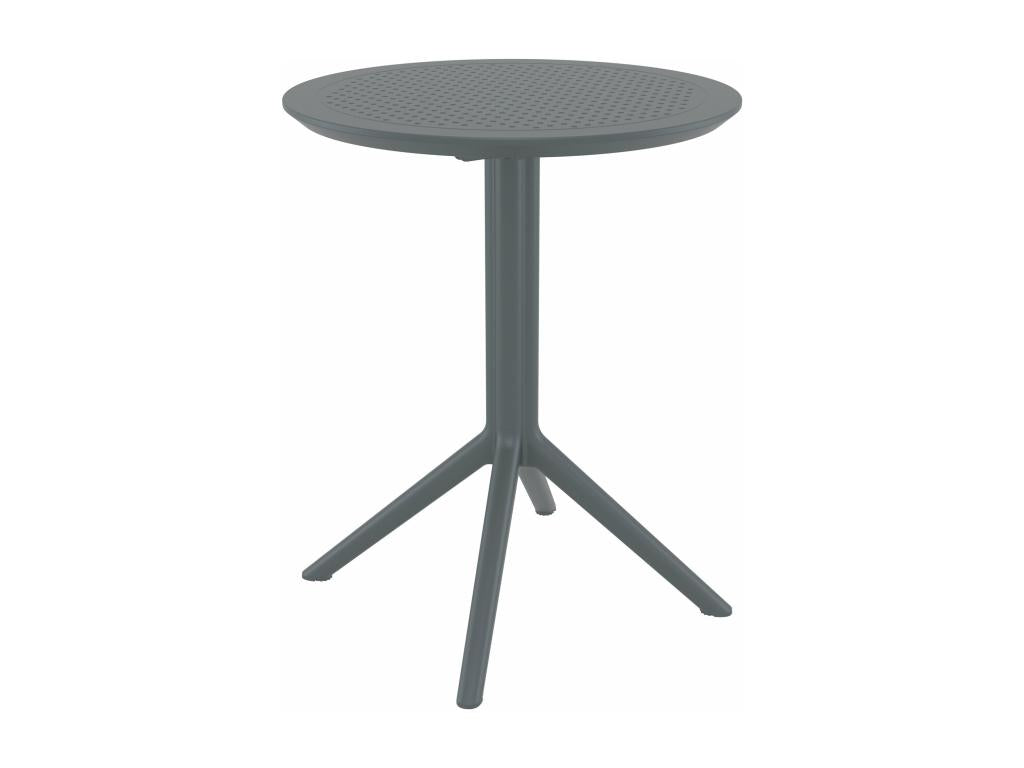 Table d'appoint de jardin - ronde - Plastique - Gris foncé - Sky EMZX27276