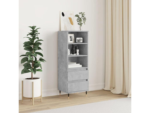 Buffet haut Gris béton 40x36x110 cm Bois d'ingénierie HDUH03646