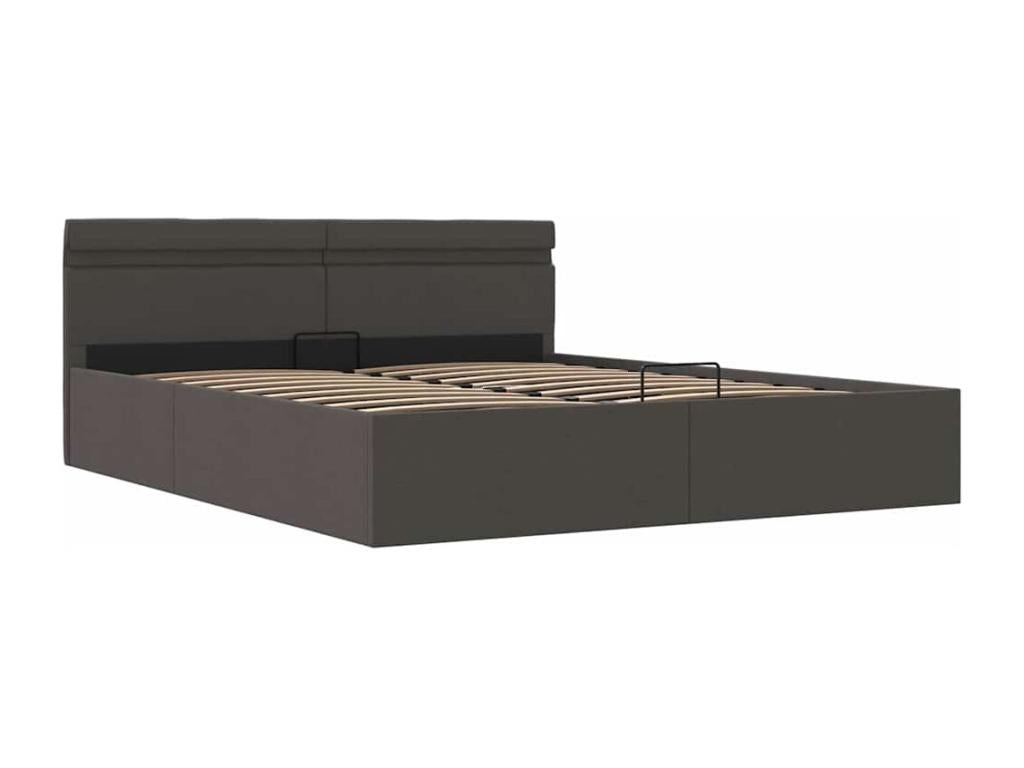 Cadre de lit à rangement hydraulique sans matelas 160x200 cm RDXH45489