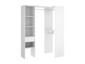 Grande Garde-robe Dekonao Meubles de chambre Penderie de plain-pied Placard à vêtements 98x42 h187 cm Blanc RMYI29501