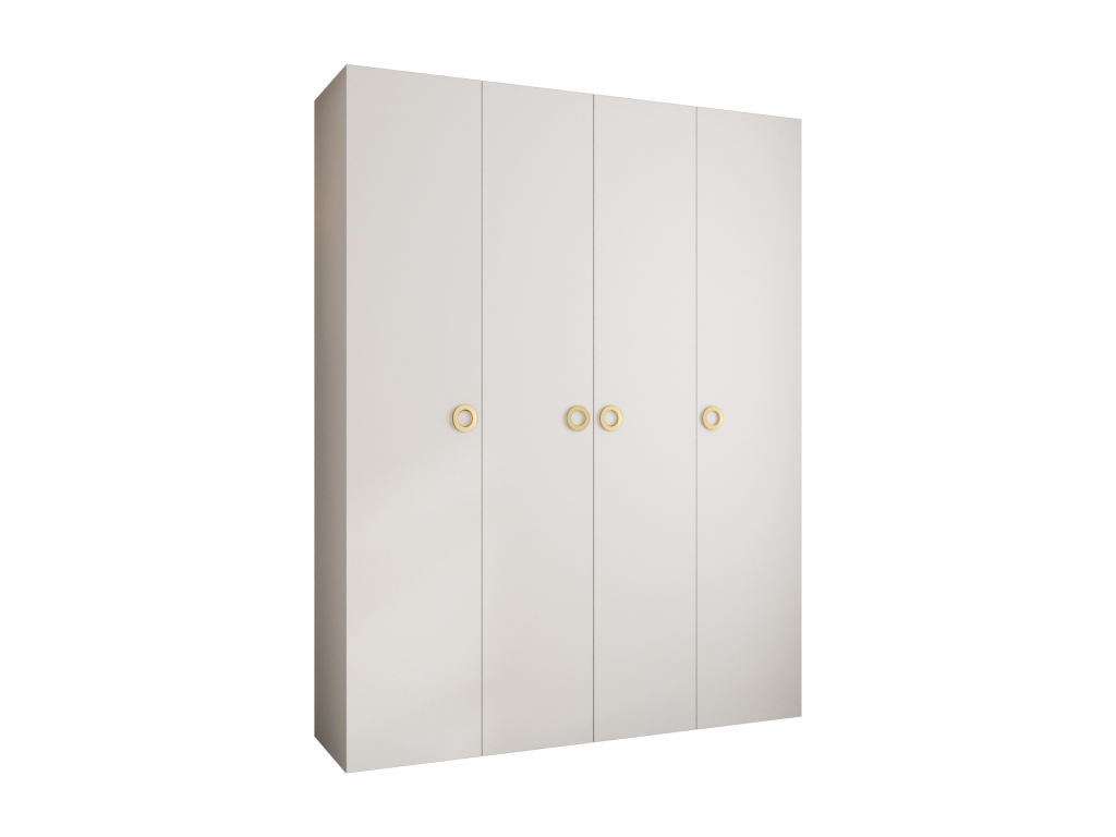 Armoire à portes battantes Ligniva 1 245.5/190/50 4 portes blanc/ou PUGH67884