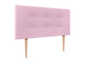 Dekonao Tête de lit en Similicuir Capitonné 95x115cm avec Pieds Lits 90 - Rose SZAX32568