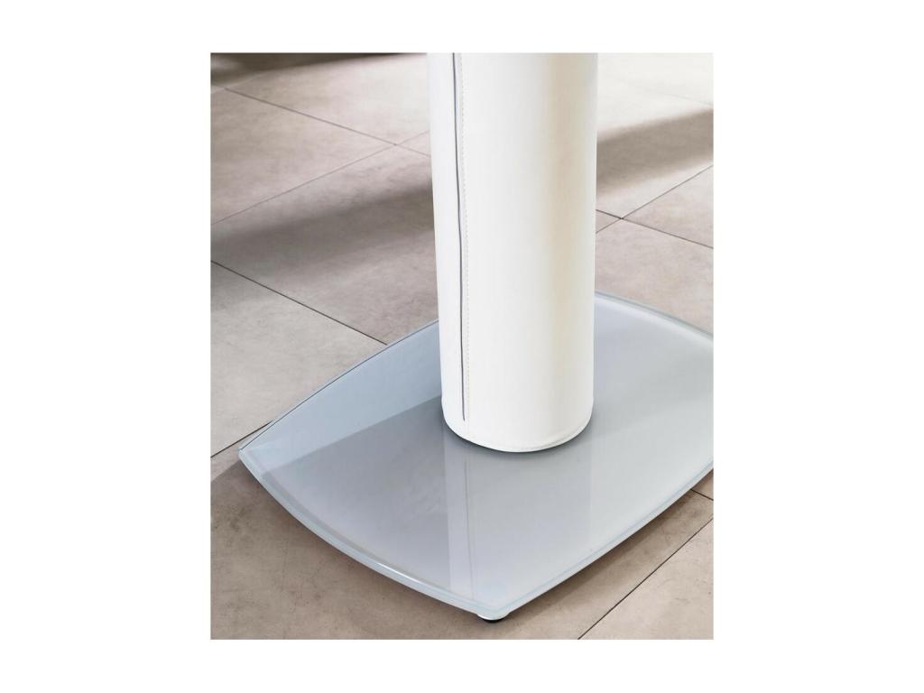 Table extensible Dekonao en verre trempé blanc jusqu'à 180 cm HMXQ34780