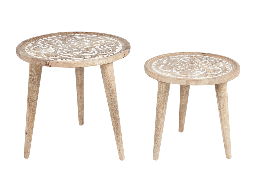 Ensemble de tables Dekonao Marron/blanc CBEK28141