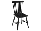 Lot de 2 chaises en bois coloris noir - Longueur 46.5 x Profondeur 52 x Hauteur 87 cm HWHP26496