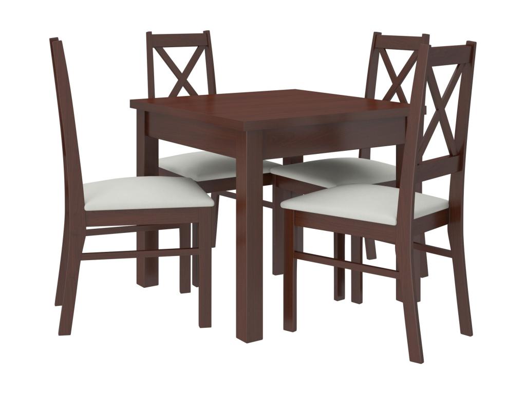 Chaise bois Noyer foncé et tissu au choix Dekonao 27112 ENFB97670