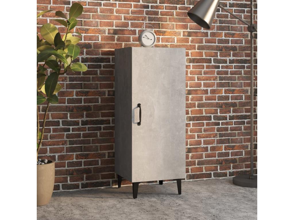 Buffet Gris béton 34,5x34x90 cm Bois d'ingénierie ZGJV41067