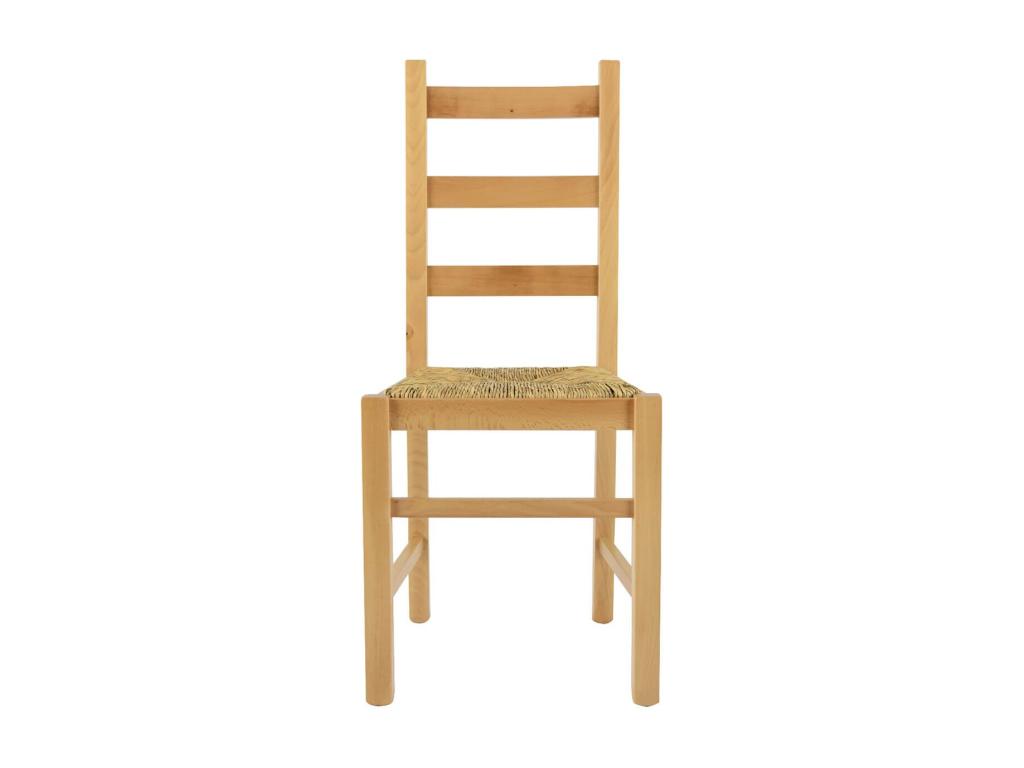 Dekonao - Lot de 4 Chaises Naturelles et Assises en Paille WSXX51926