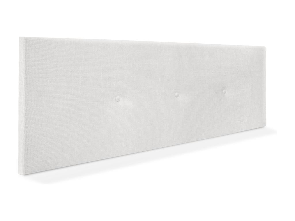 Dekonao Tête de lit en laine naturelle avec Boutons 145x50cm Lits 135/140 - Blanc CWBN96657