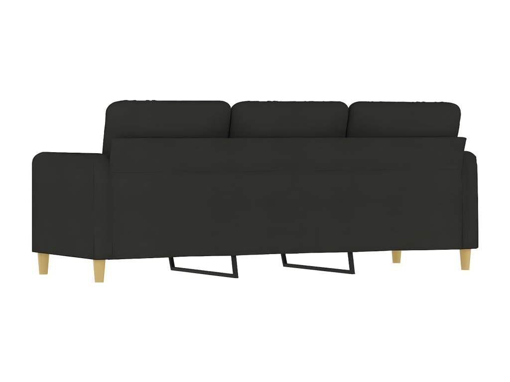 Canapé à 3 places Noir 180 cm Tissu UDQE45509
